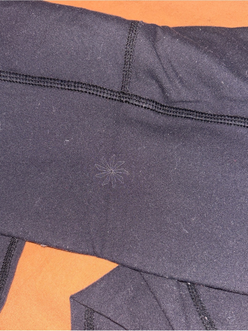 Athleta Black Leggings with Subtle Logo